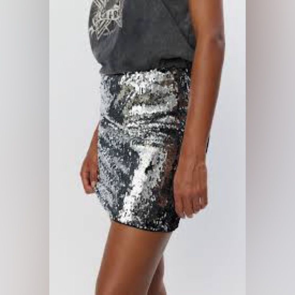 Sequin Silver Skirt